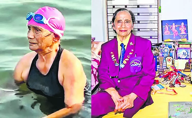 Surat Daringbaj Dadi swimming strong at 80