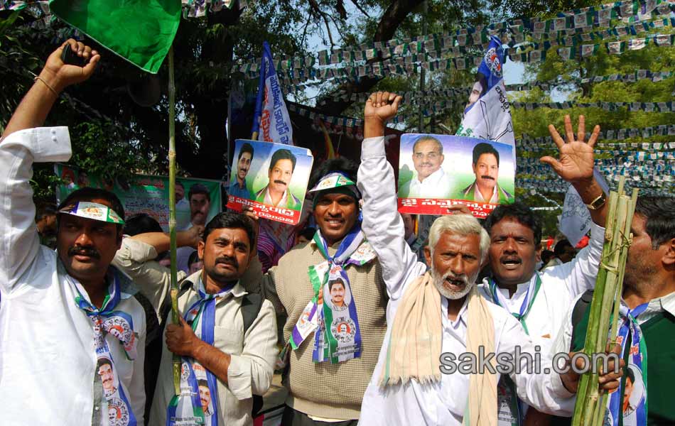 YSR Congress Chief YS Jagan Mohan Reddy stages anti Telangana protest in Delhi - Sakshi12