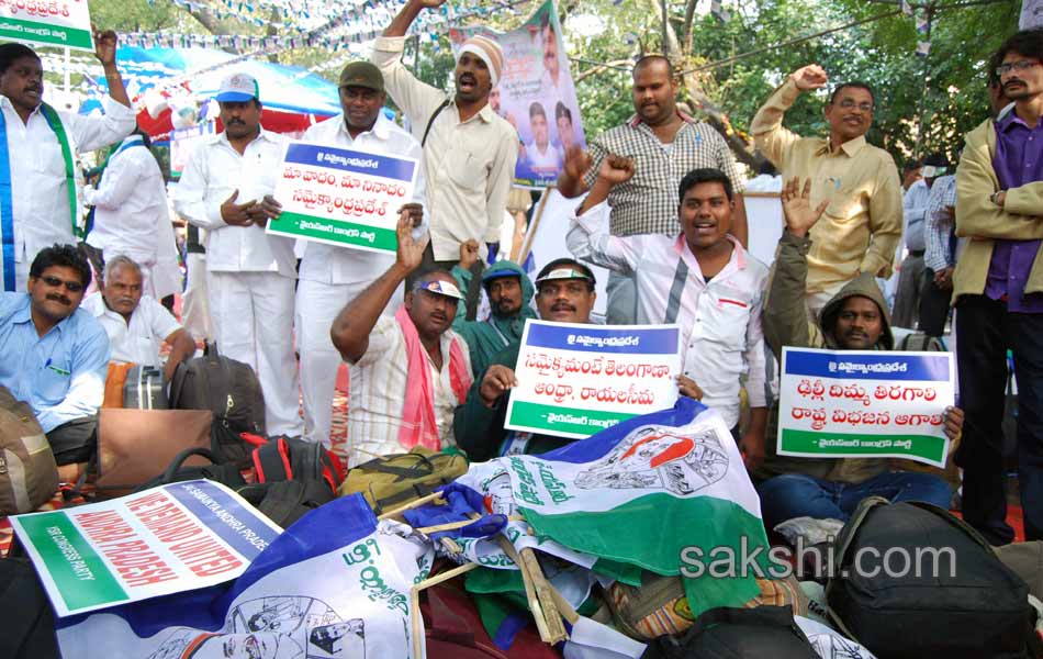 YSR Congress Chief YS Jagan Mohan Reddy stages anti Telangana protest in Delhi - Sakshi13