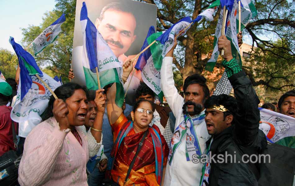 YSR Congress Chief YS Jagan Mohan Reddy stages anti Telangana protest in Delhi - Sakshi14