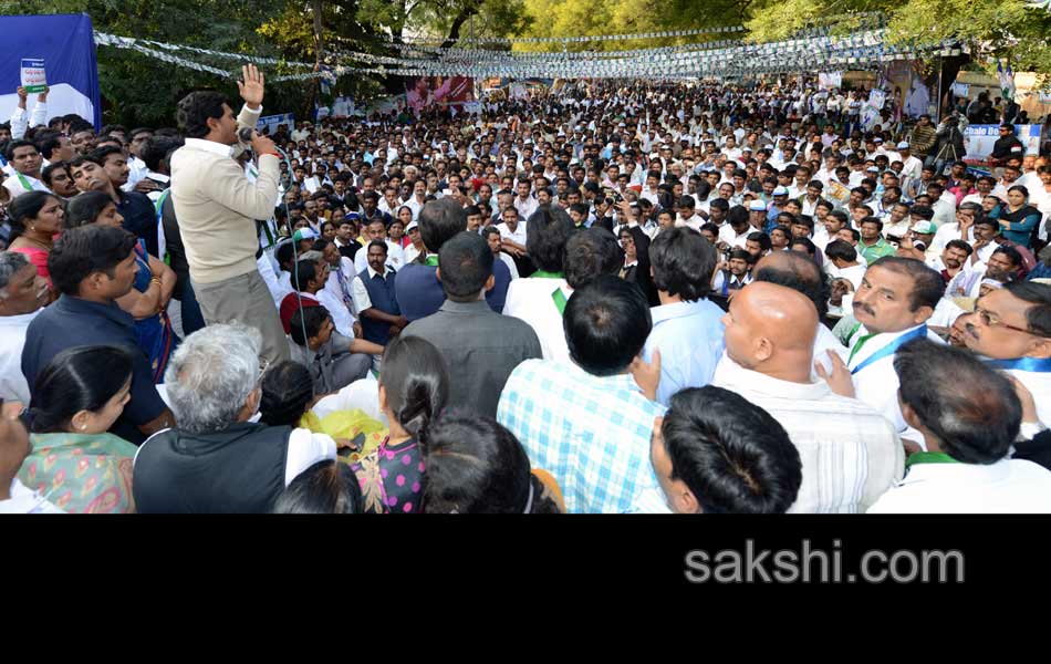 YSR Congress Chief YS Jagan Mohan Reddy stages anti Telangana protest in Delhi - Sakshi48