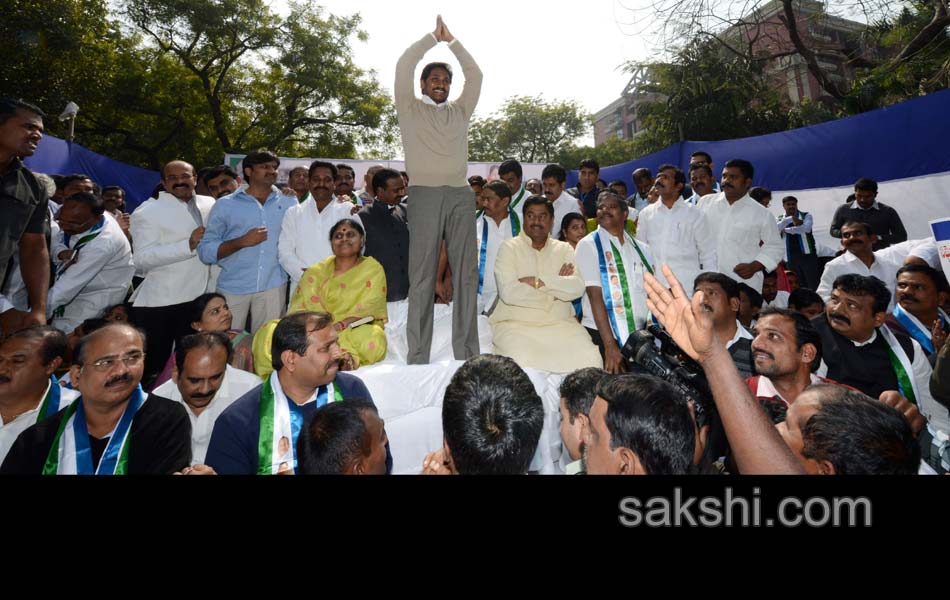 YSR Congress Chief YS Jagan Mohan Reddy stages anti Telangana protest in Delhi - Sakshi22