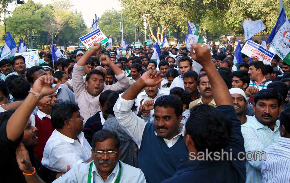 YSR Congress Chief YS Jagan Mohan Reddy stages anti Telangana protest in Delhi - Sakshi34