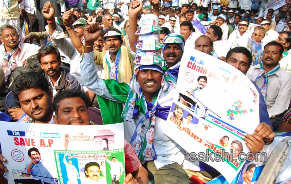 YSR Congress Chief YS Jagan Mohan Reddy stages anti Telangana protest in Delhi - Sakshi9