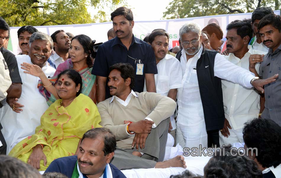 YSR Congress Chief YS Jagan Mohan Reddy stages anti Telangana protest in Delhi - Sakshi44