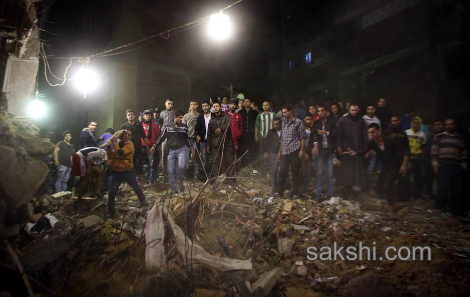 Cairo building collapse kills at least 19 as the search through rubble continues