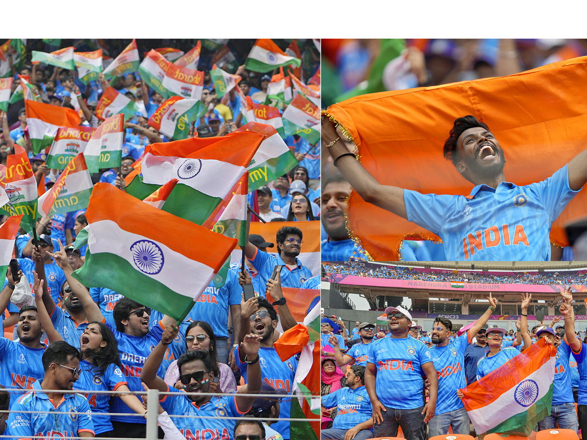 Fans upbeat ahead of marquee India Pakistan clash At Narendra Modi Stadium Photos - Sakshi