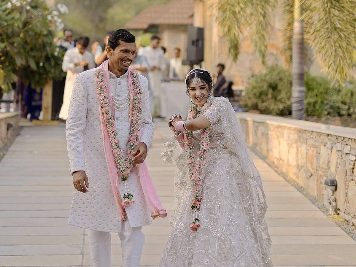 Indian pacer Navdeep Saini marries his girlfriend Swati Asthana Photos - Sakshi