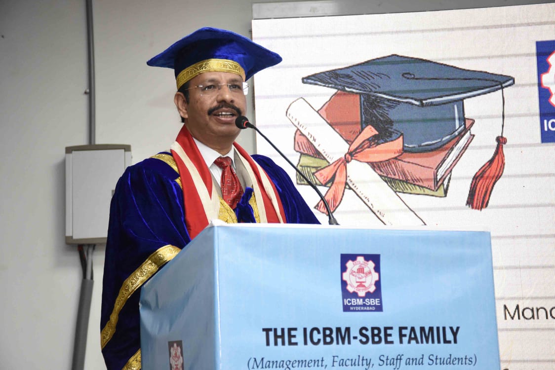 Students Celebrates 16th Convocation Ceremony ICBM School of Business Excellence at Attapur Hyderabad Photos - Sakshi