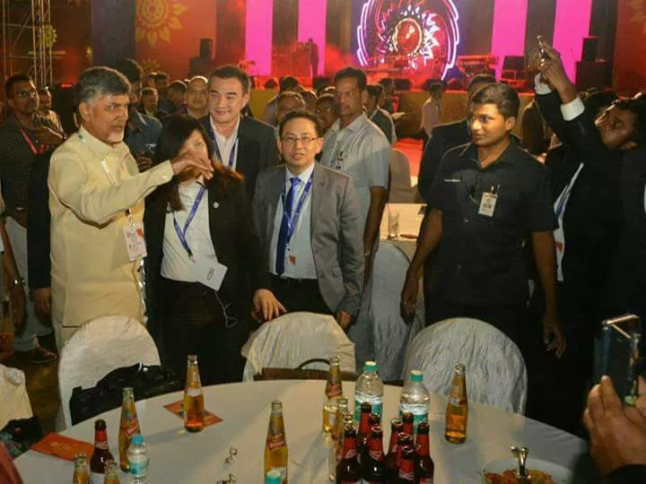 cm chandrababu arranged special party at cii summit - Sakshi