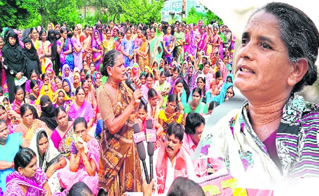 anasuya support to workers strikes and women empowerment - Sakshi