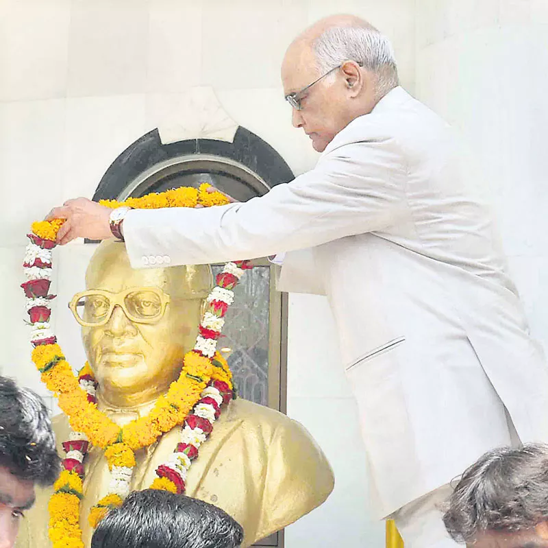 President Ram Nath Kovind, Other Leaders Pay Rich Tributes To Dalit Icon BR Ambedkar - Sakshi