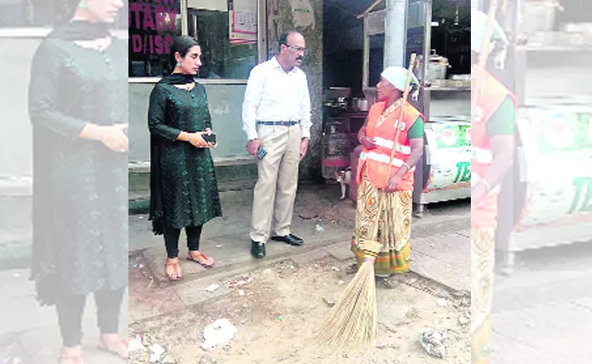 GHMC Commissioner Janardhan Reddy Inspects Sanitation Works - Sakshi