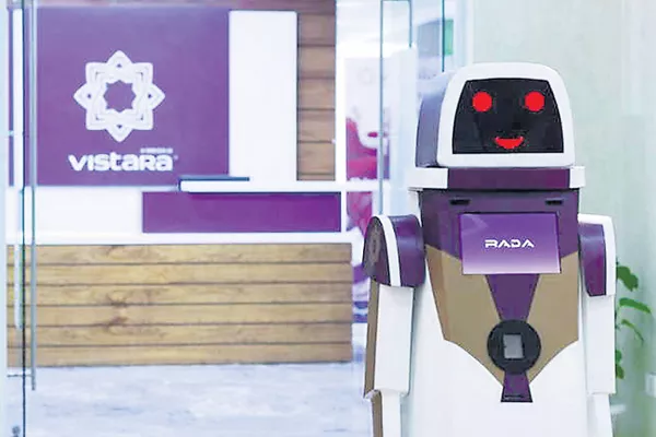 Robot Services in vistara airlines  - Sakshi