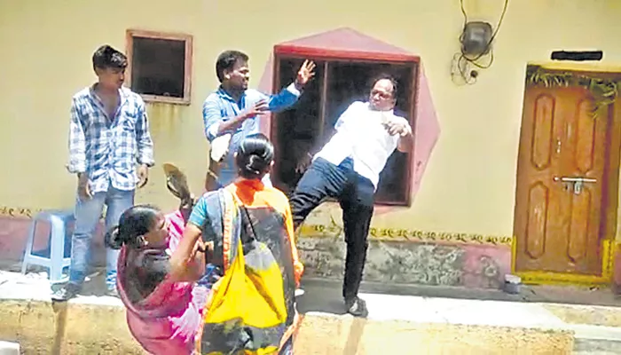 MPP Attack On Woman In Indalvaai - Sakshi