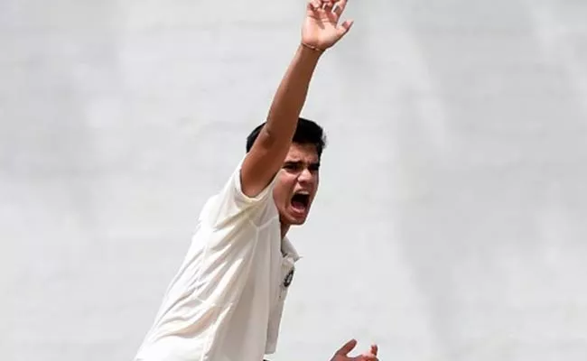 Arjun Tendulkar Claims Maiden International Wicket - Sakshi