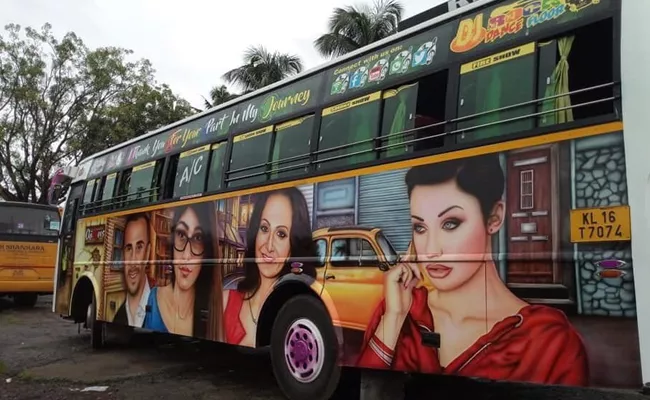 Buses Painted With Porn stars Are Roaming The Roads Of Kerala - Sakshi