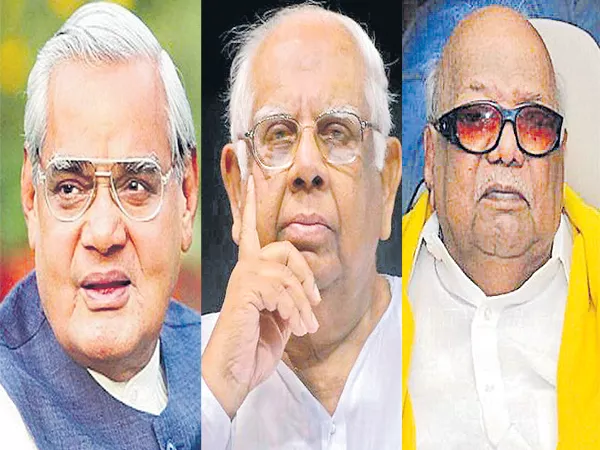 Karunanidhi and Somnath and Atal Bihari Vajpayee passed away within ten days - Sakshi