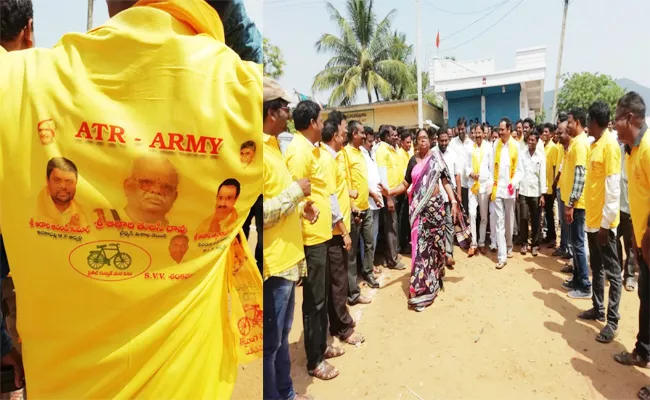 TDP Leaders Money Distribution With Milk Dairy Employees - Sakshi