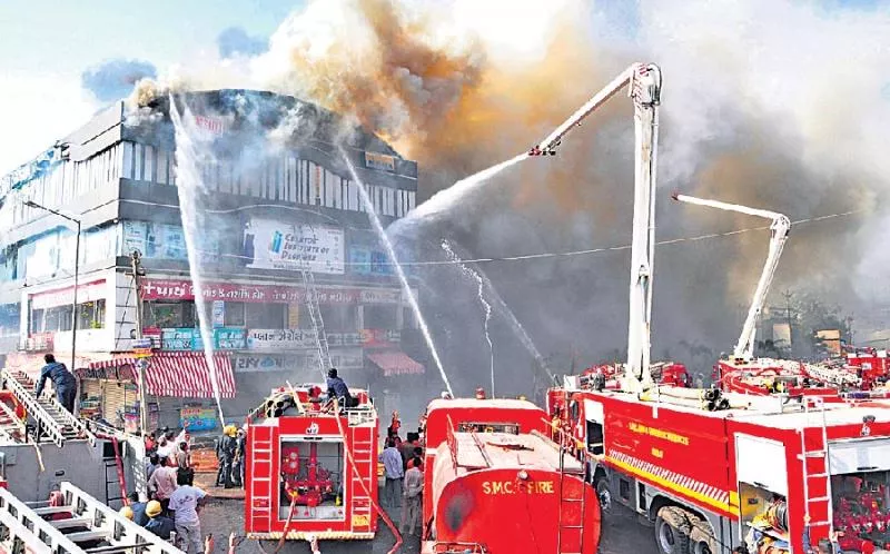Surat Fire Kills 20 At Coaching Centre - Sakshi