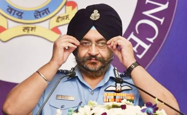 IAF Chief BS Dhanoa Warns Pakistan - Sakshi