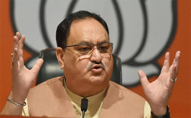 Nadda praises PM Modi leadership asks party workers to give up one meal - Sakshi