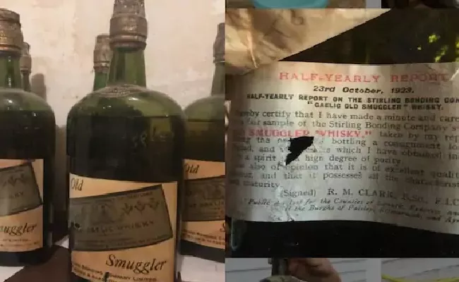 US Couple Finds 66 Whiskey Bottle Inside Wall - Sakshi