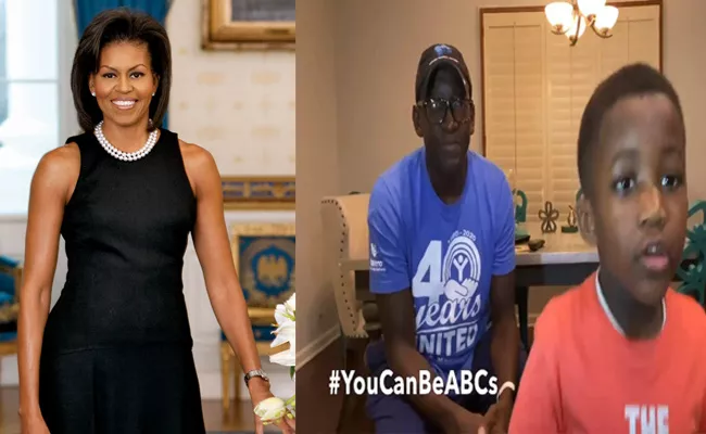 Michelle Obama Inspires Six Year Boy ABC Rap About Career - Sakshi