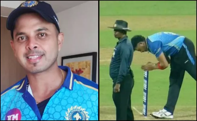 Video Of Sreesanth Bowls Out Batsman On Return To Competitive Cricket - Sakshi