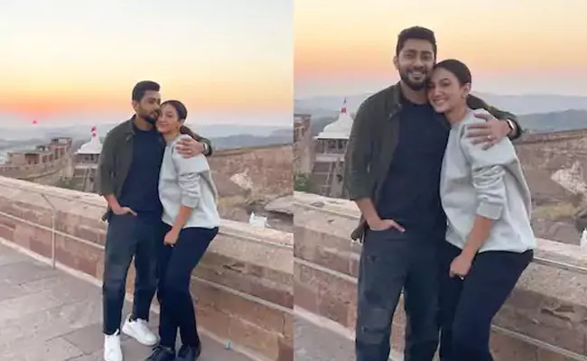 Gauahar Khan Enjoy Honeymoon With Zaid Darbar in Udaipur - Sakshi