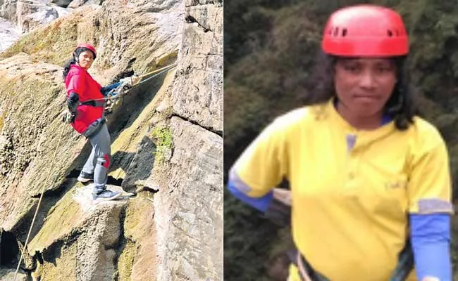 Tribal woman from Telangana to contest World Rappelling Tournament - Sakshi