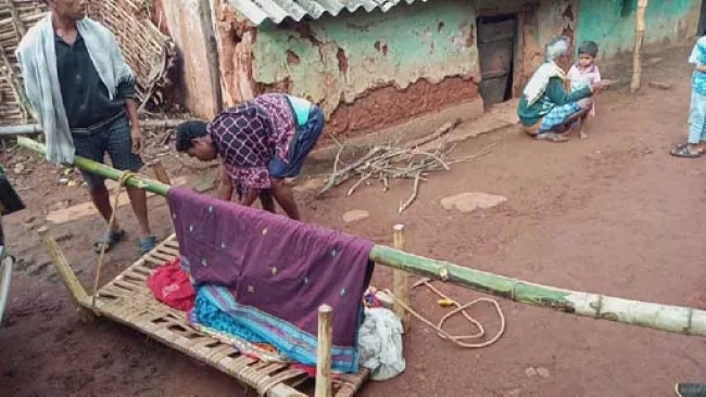 Pregnant Lady Carrying 3 Kilometers Without Ambulance In Odisha - Sakshi