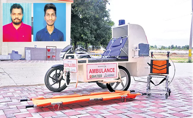 Engineering Students Designed Bike Ambulance - Sakshi