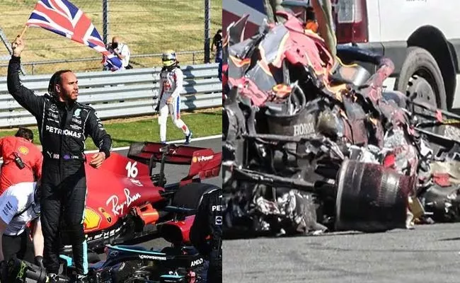British GP Win Lewis Hamilton Verstappen Collision Receives Online Abuse - Sakshi