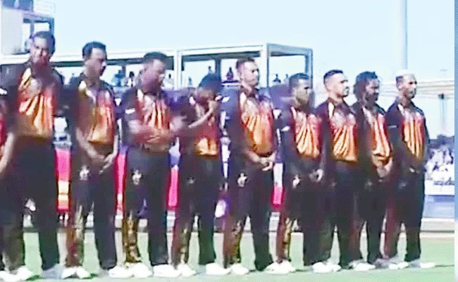T20 WC: PNG Cricketers Support Staff Break Down During National Anthem - Sakshi