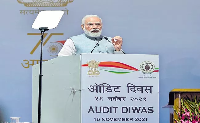 PM Narendra Modi Urges Auditors To Adopt Scientific Auditing Practices - Sakshi