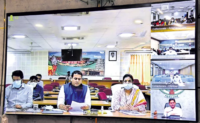 CM YS Jagan Video conference with collectors on flood relief measures - Sakshi
