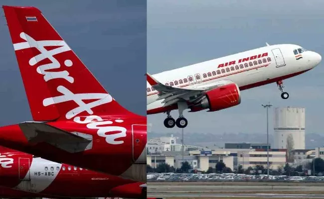 Air India, AirAsia to carry each other's flight passengers  - Sakshi
