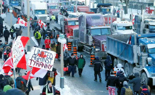 Trucker Protest: Alert To Indians Canada Toll Free Number Other Details - Sakshi