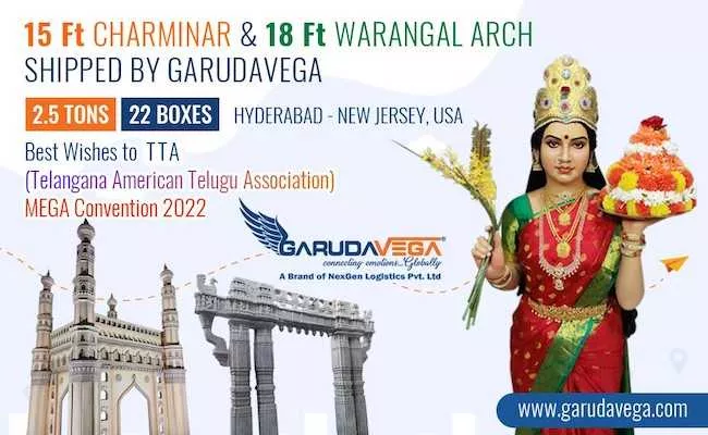 Telangana Thalli To Usa By Garudavega Shipments - Sakshi