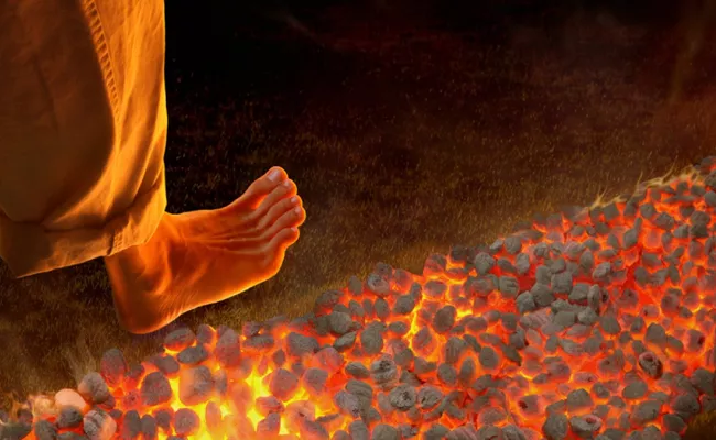 Exorcist Inter Student Walk On Fire Burns On Feet Pargi Vikarabad - Sakshi