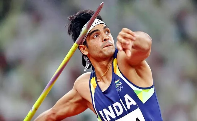 Neeraj Chopra Sets New National Record Javelin Throw  Paavo Nurmi Games - Sakshi