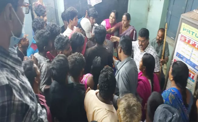 Students Beaten Ip By Headmaster At Khammam - Sakshi