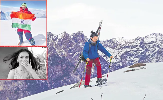 Kullu girl Ishani Singh Jamwal conquers Kun peak in Kargil - Sakshi