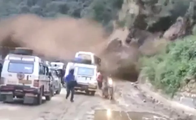 Sudden Landslide Led To The Roll Down Of Debris In Uttarakhand - Sakshi