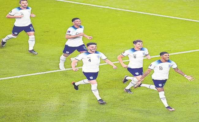 FIFA World Cup Qatar 2022: England beat Wales 3-0, move to knockouts as Group B topper - Sakshi