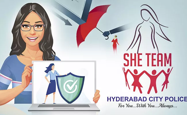 Women Safety Hyderabad Cyber She Teams Telangana - Sakshi
