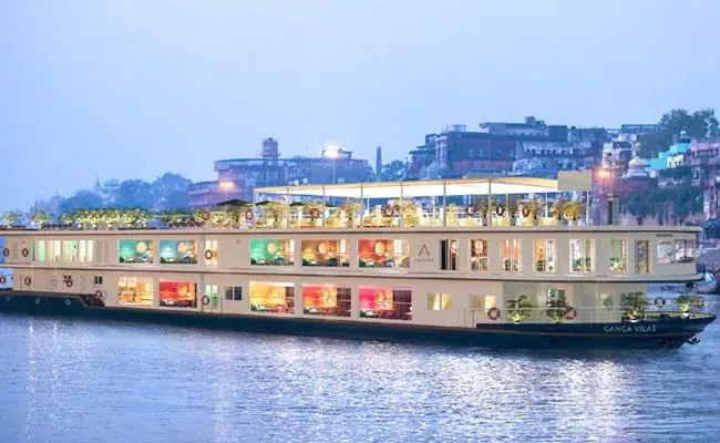 Operator Said Luxury Cruise Was Not Stuck Tourists Took Boats  - Sakshi