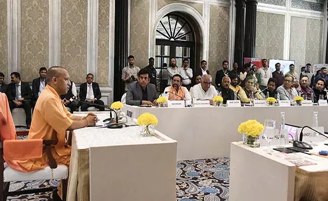 UP CM Yogi Adityanath Met Bollywood Celebs In Mumbai - Sakshi