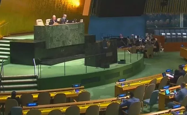 India Abstains From UNGA Vote Lasting Peace In Ukraine - Sakshi